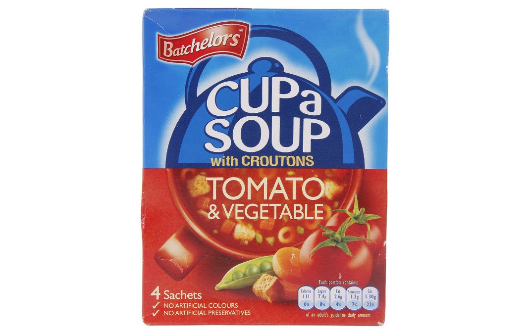 Batchelors Cup a Soup with Croutons Tomato & Vegetable   Box  104 grams